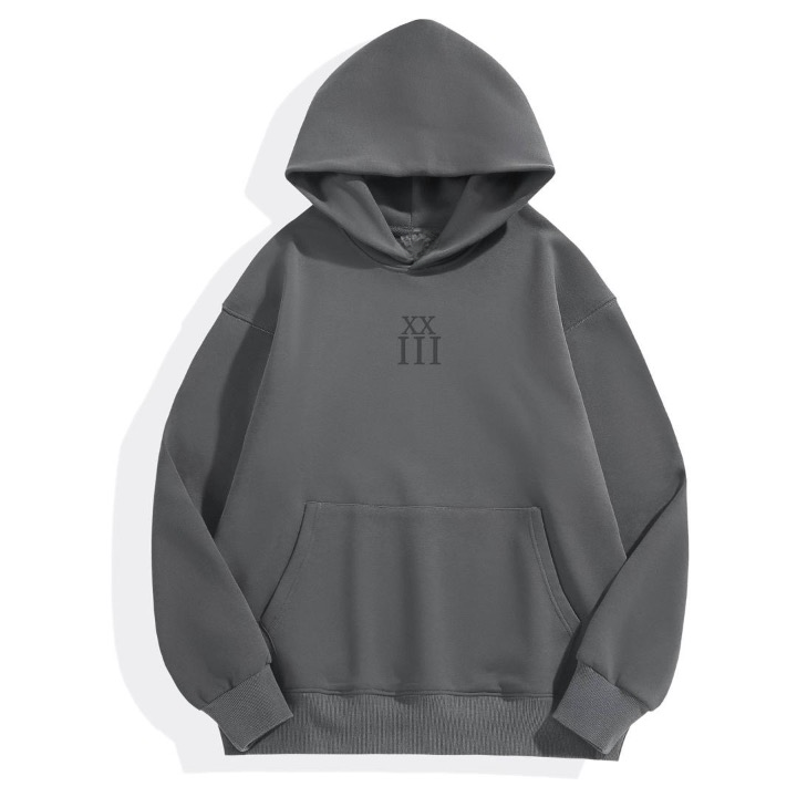 Dark Grey Pullover Hoodie